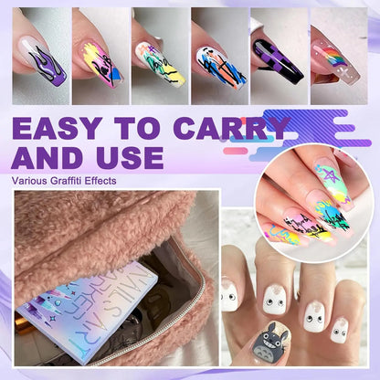 12-Color Acrylic Nail Art Pens Set, 0.5mm Fine Tip Quick Dry Waterproof DIY Kit for French Manicure, Daily Nail Care, Beginners & Teen Girls Gift
