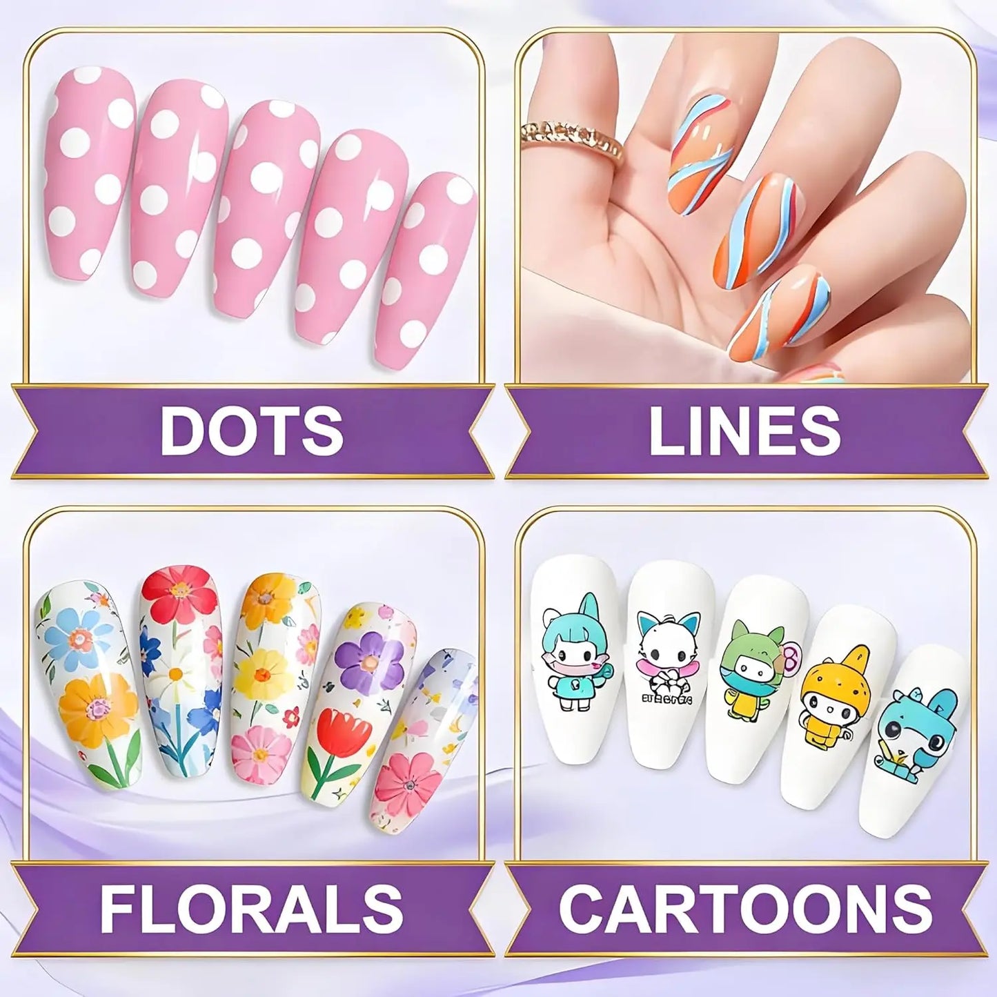 12-Color Acrylic Nail Art Pens Set, 0.5mm Fine Tip Quick Dry Waterproof DIY Kit for French Manicure, Daily Nail Care, Beginners & Teen Girls Gift