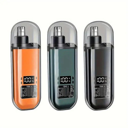 IPX7 Waterproof Cordless Quiet Trimmer for Men, Lightweight Nose & Ear Hair Trimmer with LED Display, USB Rechargeable Portable Grooming Tool, Cleaning Brush, USB Cable, Gift Box - Cool Mens Unique Gifts, Mens Gifts